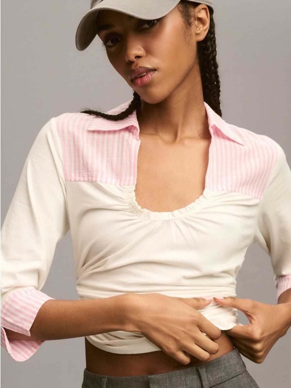 Nwot Anthropologie Collared scope neck tee